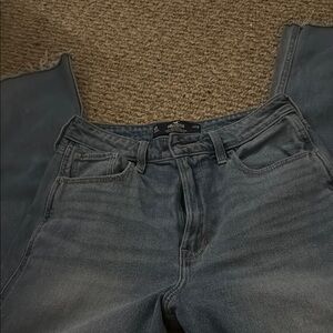 Hollister Blue Relaxed Jeans with Subtle Fading